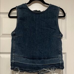 Theory Blue Denim Crop Top